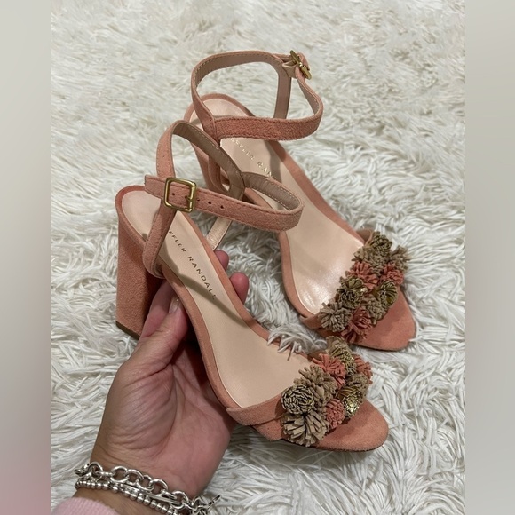 Loeffler Randall Layla suede Pom-Pom Sandal - size 6.5 - Picture 1 of 10